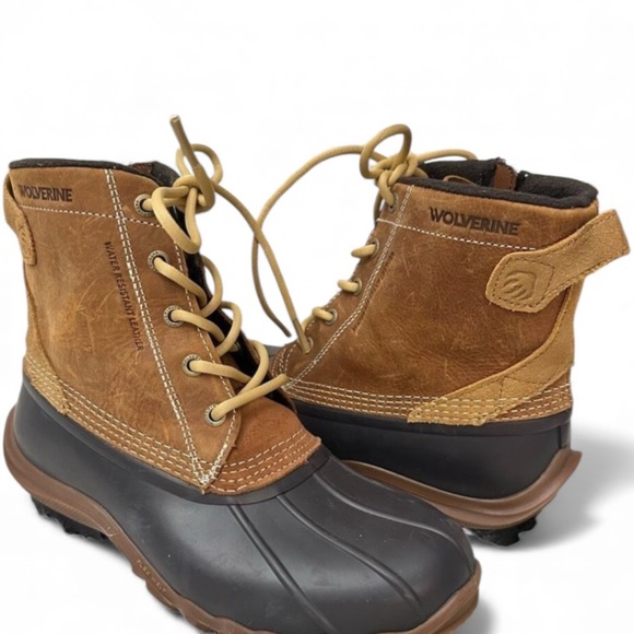 Wolverine Women’s Torrent Water Resistant Leather Duck Boots - Picture 3 of 9